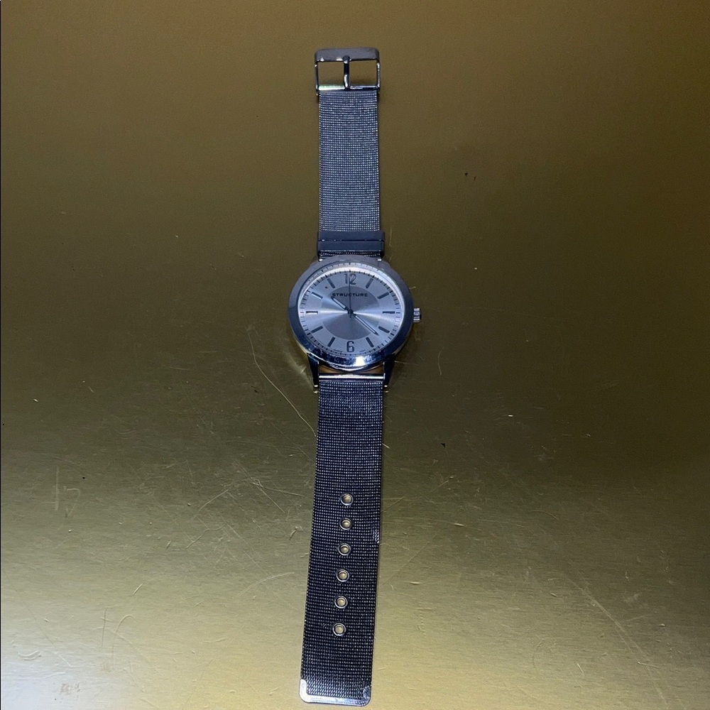 Structure Silver and Black Men's Watch